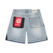 Godspeed Patchwork Denim Shorts V2 Blue