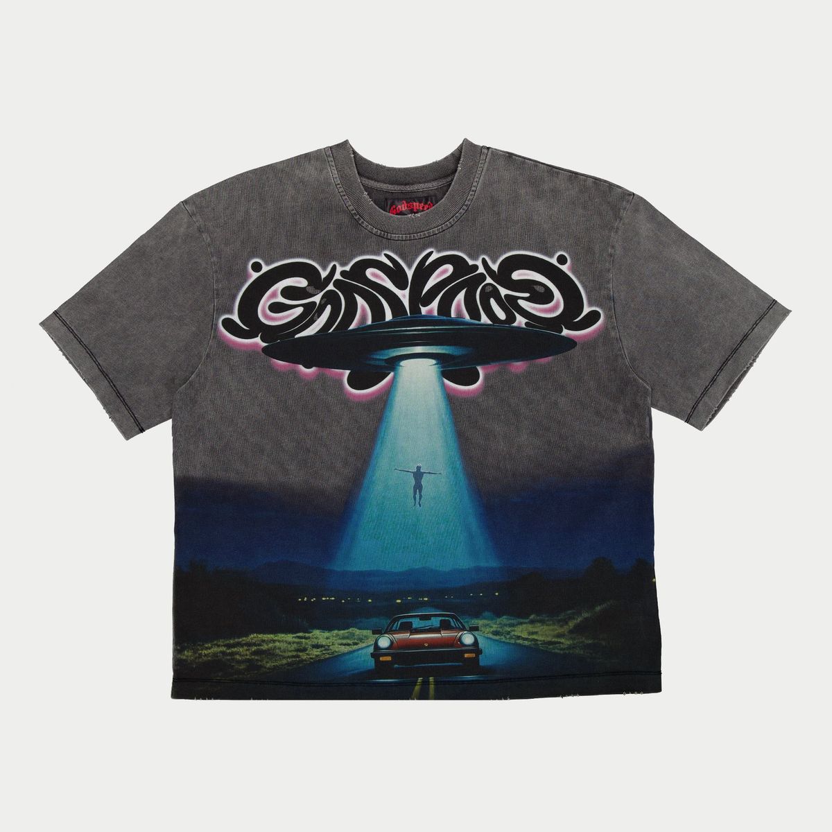 Godspeed O.B.E Abduction T-Shirt Grey Wash
