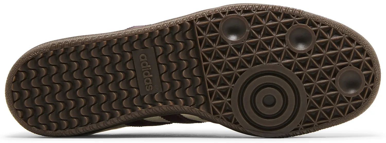 Adidas Samba OG Wonder White Maroon (Women's)