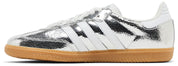 Adidas Samba OG Silver Metallic Cracked Leather (Women's)