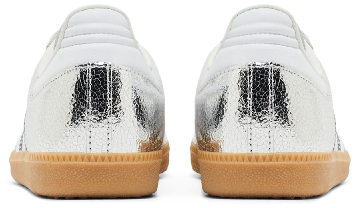 Adidas Samba OG Silver Metallic Cracked Leather (Women's)