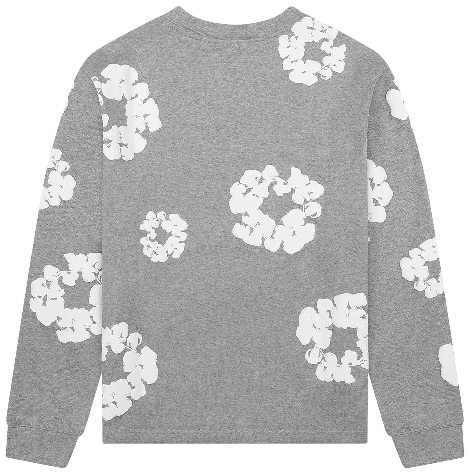 Denim Tears Long Sleeve Cotton Wreath Tee Grey