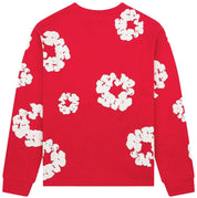 Denim Tears Long Sleeve Cotton Wreath Tee Red
