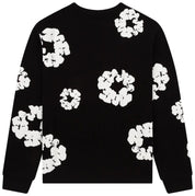 Denim Tears Long Sleeve Cotton Wreath Tee Black
