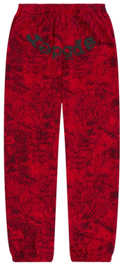 Sp5der OG Tree Camo Sweatpants Red