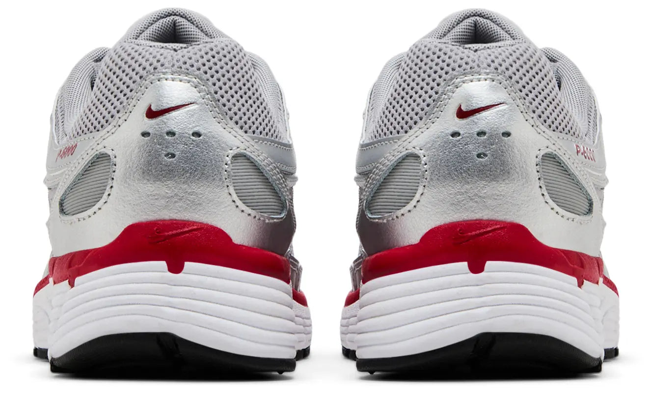 Nike P-6000 Metallic Silver Gym Red