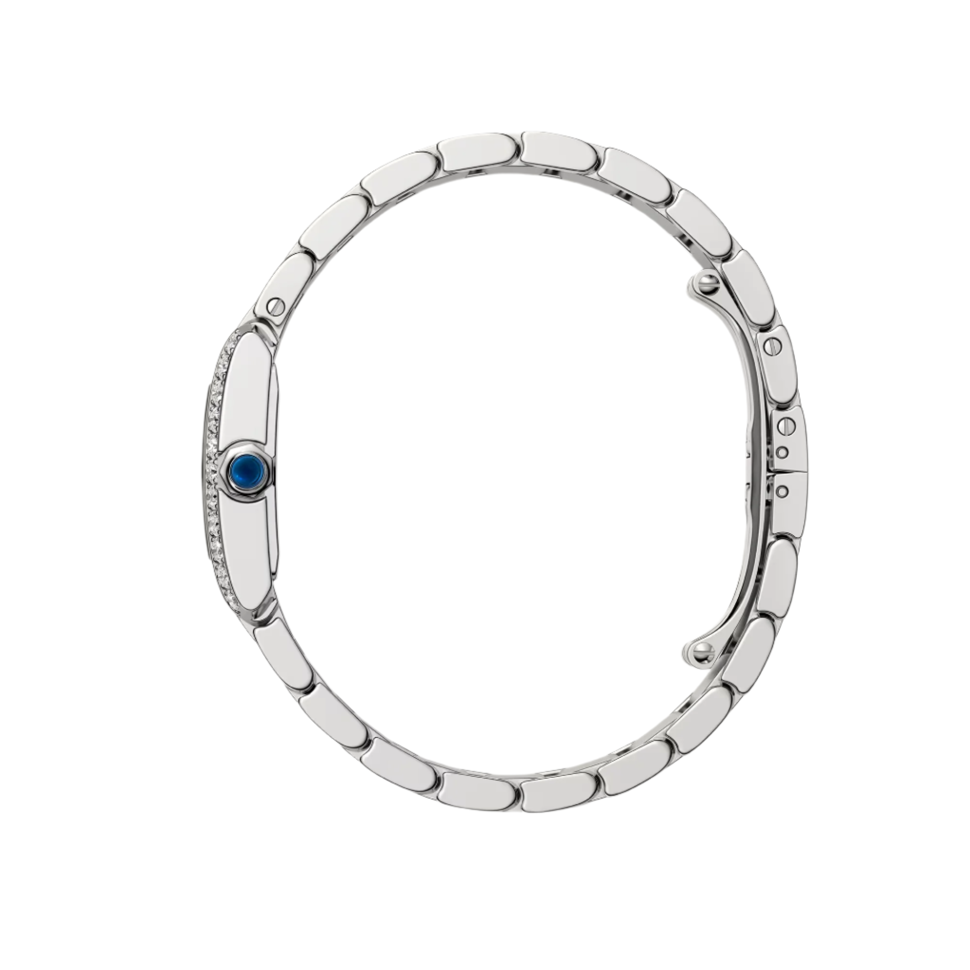 Cartier Tank Française Watch, Small Model, Quartz Movement, Steel, Diamonds