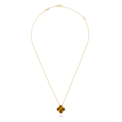 Van Cleef & Arpels Vintage Alhambra pendant 18K yellow gold, Tiger Eye