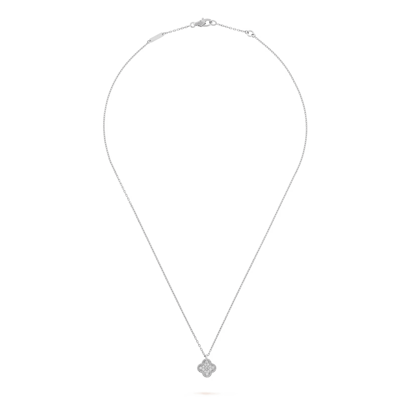 Van Cleef & Arpels Sweet Alhambra pendant 18K white gold, Diamond