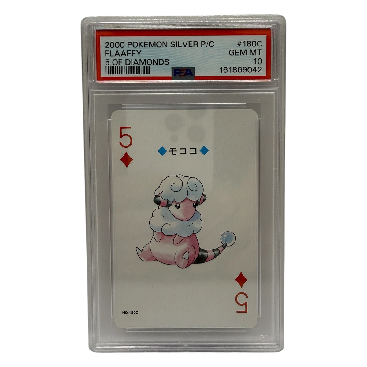 2000 Pokémon Silver Playing Cards Flaaffy 5 of Diamonds #180C PSA 10 GEM MINT — photo 1