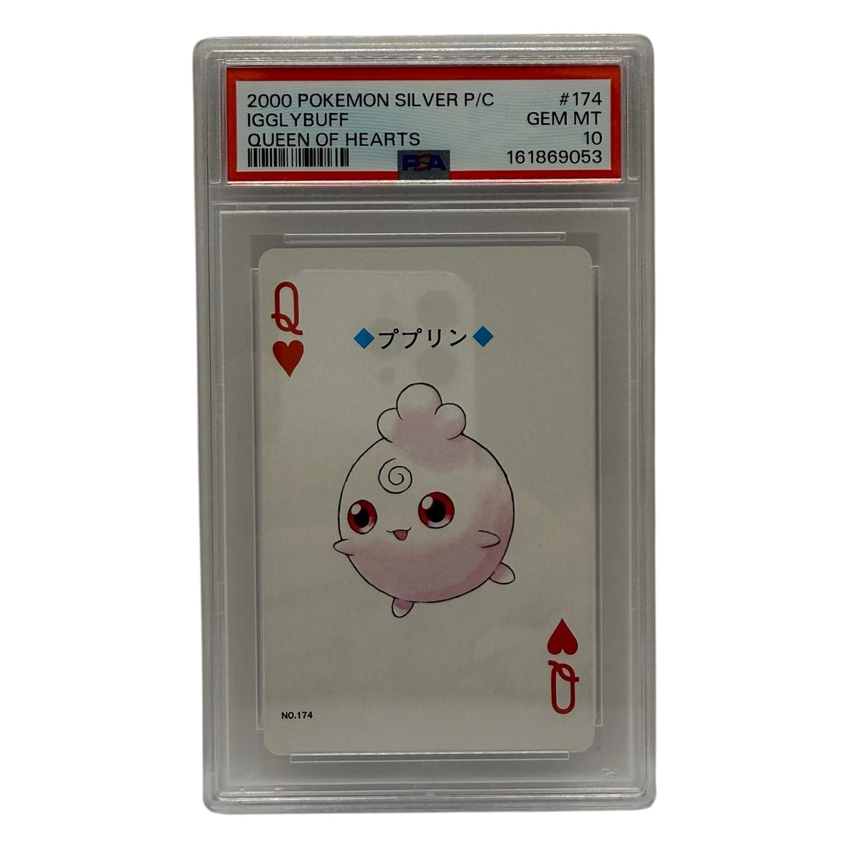 2000 Pokémon Silver Playing Cards Igglybuff Queen of Hearts #174 PSA 10 GEM MINT — photo 1