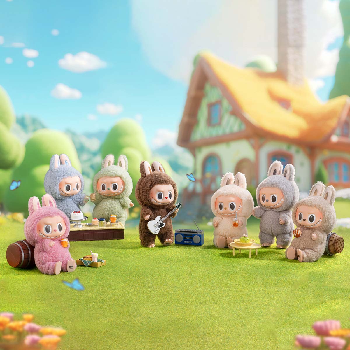 Pop Mart Labubu The Monsters Exciting Macaron Vinyl Plush Pendant Single Blind Box