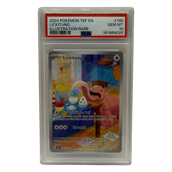 2024 Pokémon SV Temporal Forces Lickitung Illustration Rare #180 PSA 10 GEM MINT — photo 1