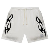 Hellstar Flame Shorts White & Grey