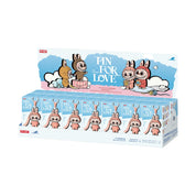Box of 'Pin for Love' pins with cartoon characters on a white background