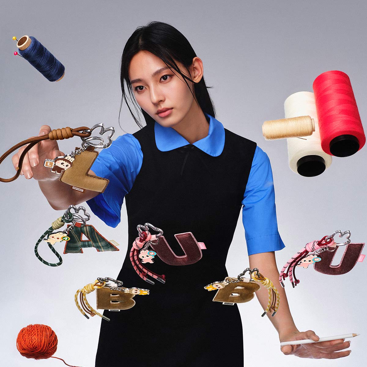 Pop Mart Labubu The Monsters Pin for Love Series Letter Pendant (N-Z) Single Blind Box