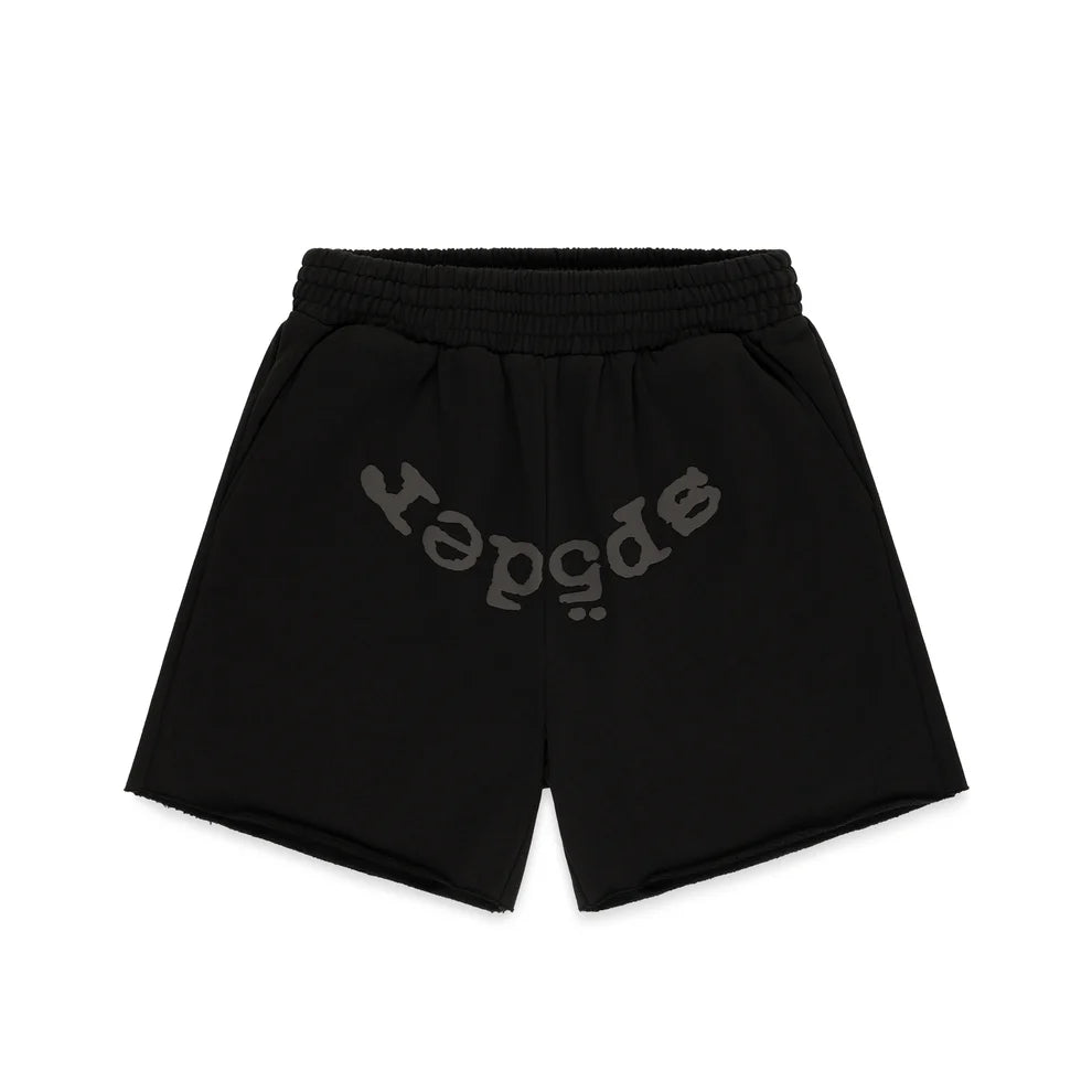 Sp5der OG Web V2 Phantom Sweatshort Black