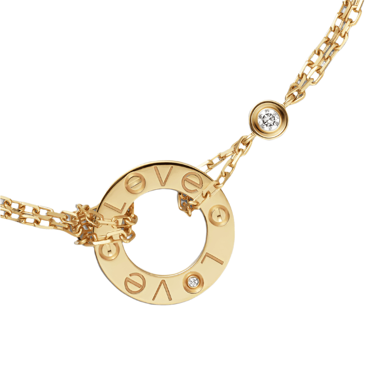 Cartier Love Bracelet, 18k Yellow Gold, 2 Diamonds