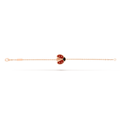 Van Cleef & Arpels Lucky Spring bracelet, open wings ladybug 18K rose gold, Carnelian, Onyx