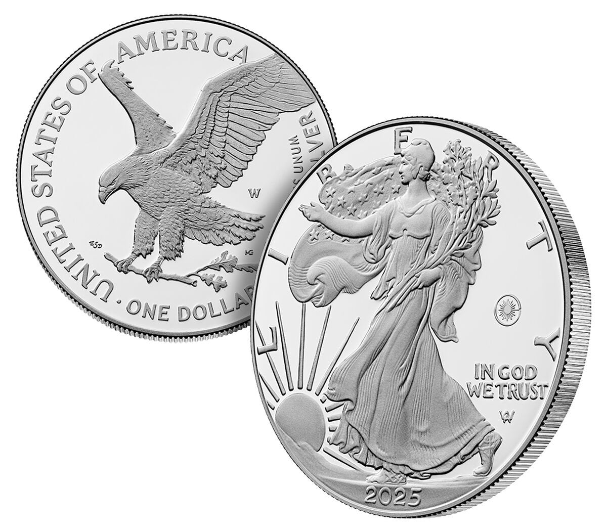 2025 Laser Engraved American Eagle One Ounce Silver Proof Coin - West Point (W)