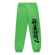 Sp5der Punk V2 Rhinestone Sweatpant Bright Green