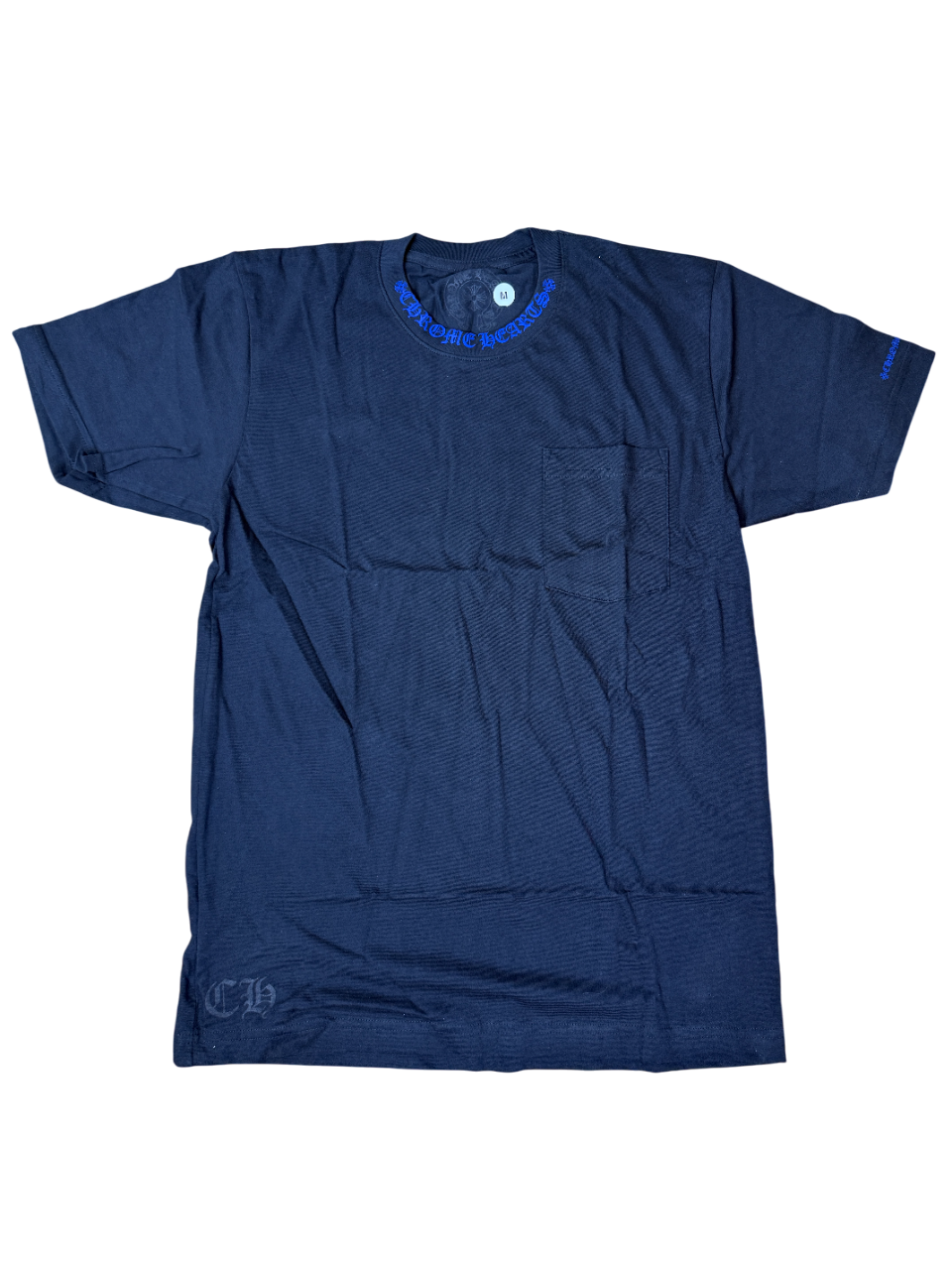 Chrome Hearts Neck Logo Pocket T-Shirt Black / Blue