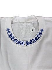 Chrome Hearts Neck Logo Pocket T-Shirt White / Blue