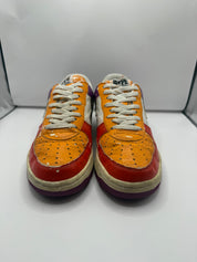 Vintage A Bathing Ape Bape Sta  Foot Soldier Orange / White (USED) - Size 10.5