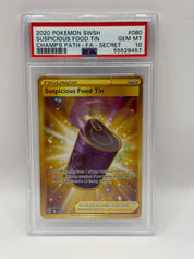 2020 Pokémon Champion's Path Suspicious Food Tin Gold Secre Rare 080/073 PSA 10 GEM MINT