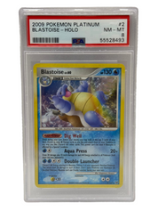 2009 Pokémon Platinum Blastoise Holo 2/127 PSA 8 NEAR MINT - MINT