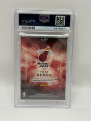 2019 Panini Origins Tyler Herro Jersey Autograph - Red /99 Rookie Card #177 PSA 7 NEAR MINT & AUTO 10
