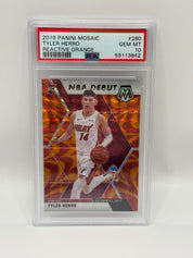 2019 Panini Mosaic Tyler Herro Reactive Orange Rookie Card #280 PSA 10 GEM MINT