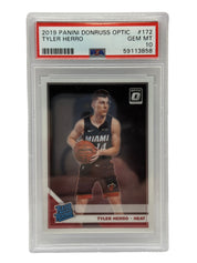 2019 Panini Donruss Optic Tyler Herro Base Rookie Card #172 PSA 10 GEM MINT