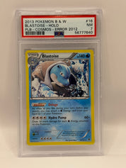 2013 Pokémon Plasma Blast Cosmos Blastoise Holo Error 2012  16/101 PSA 7 NEAR MINT