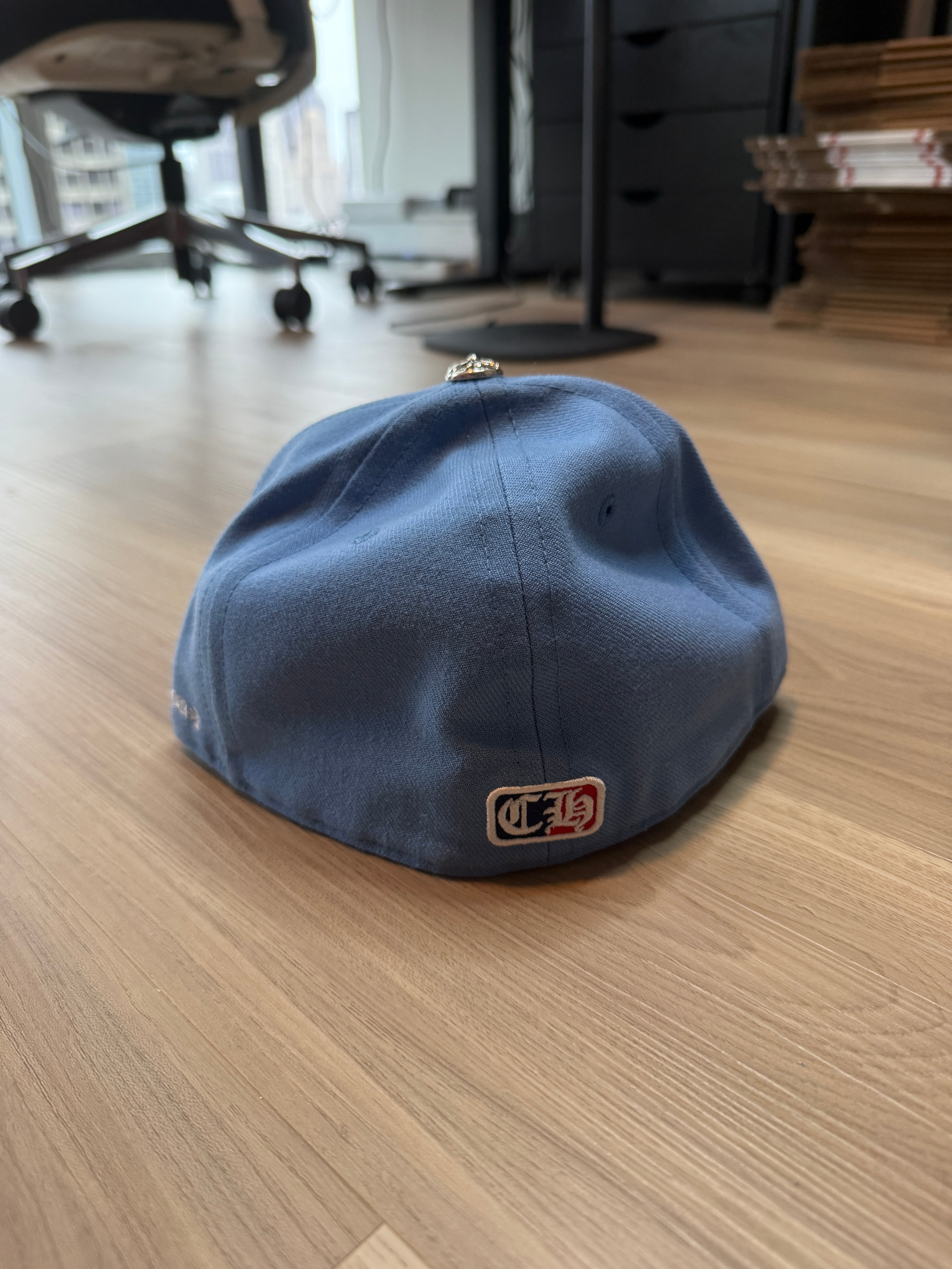 Chrome Hearts Baseball Fitted Hat Blue Viny Heart - Size 7 1/4