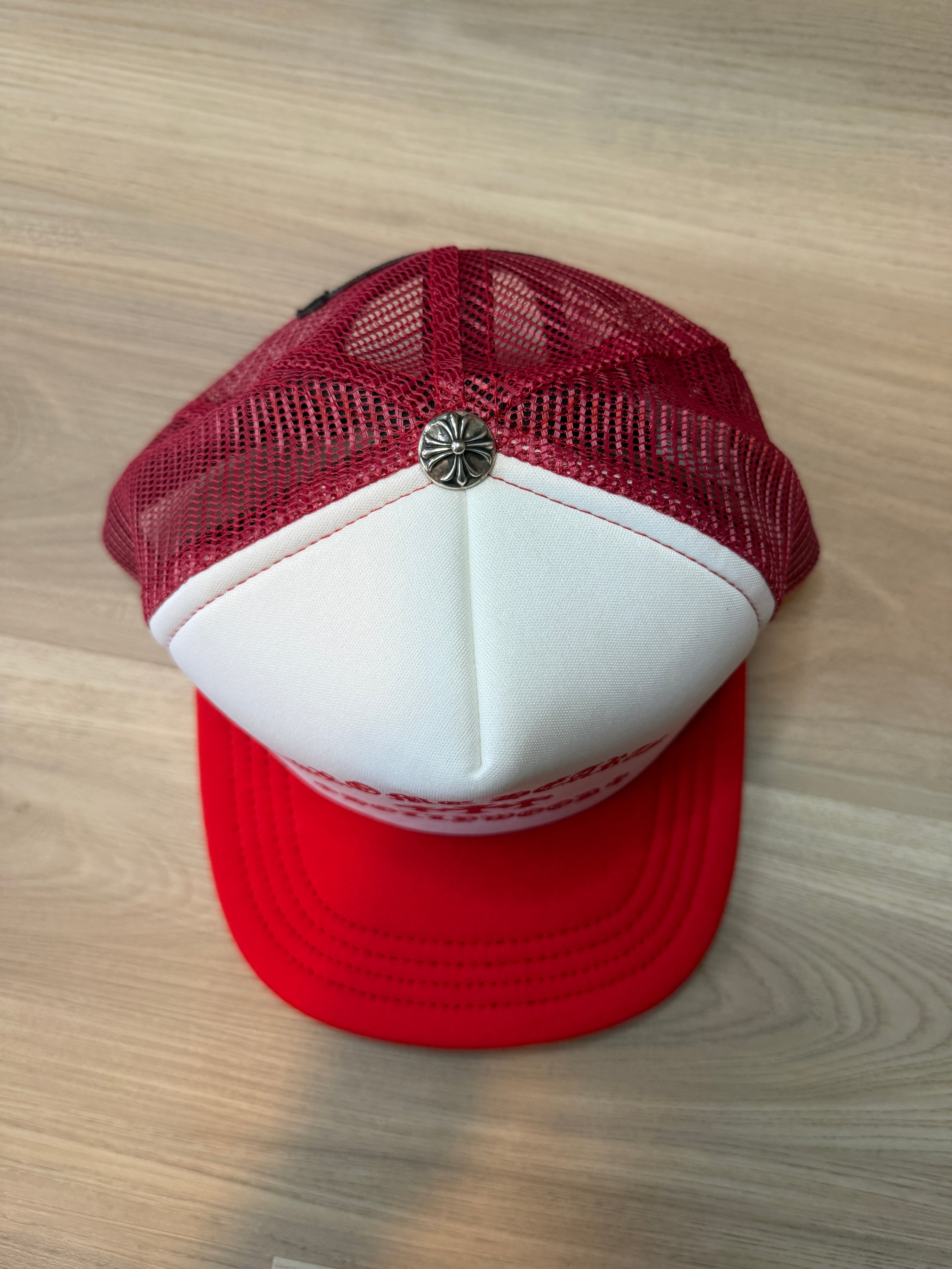 Chrome Hearts King Taco Cross Trucker Hat Red