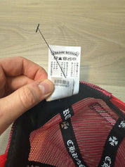 Chrome Hearts King Taco Cross Trucker Hat Red