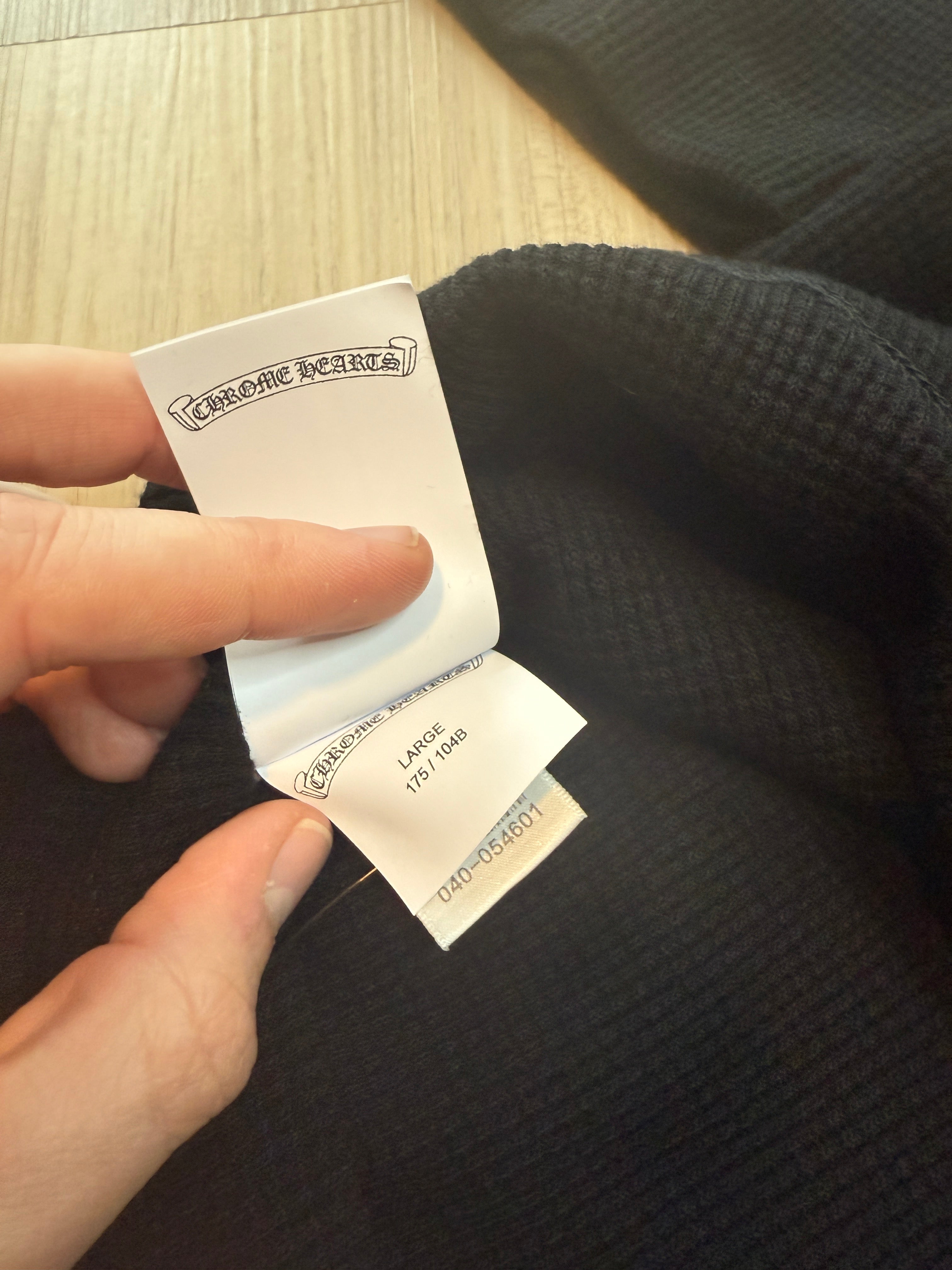 Chrome Hearts Wool Embroidered L/S Thermal Crewneck Black