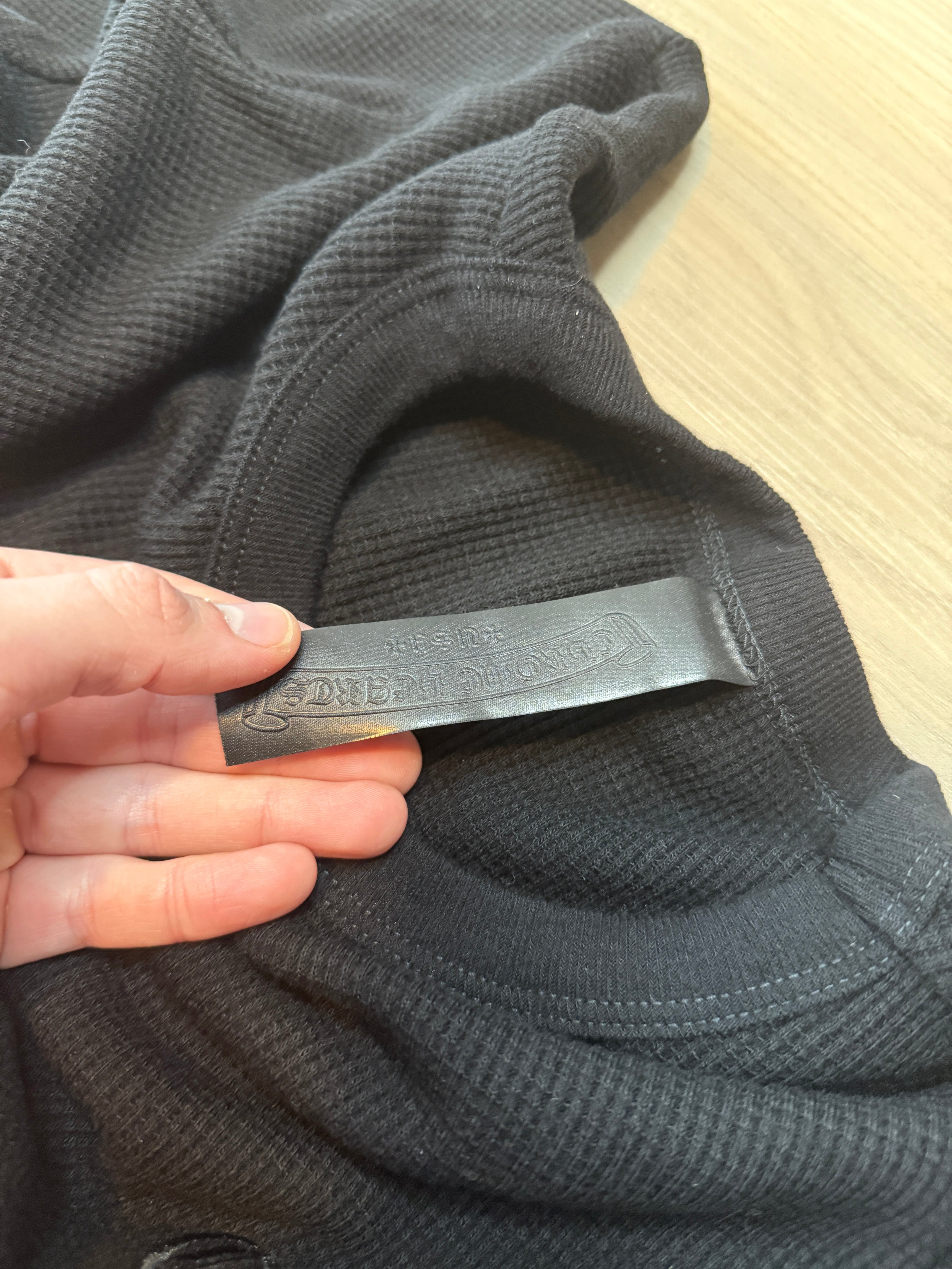 Chrome Hearts Wool Embroidered L/S Thermal Crewneck Black