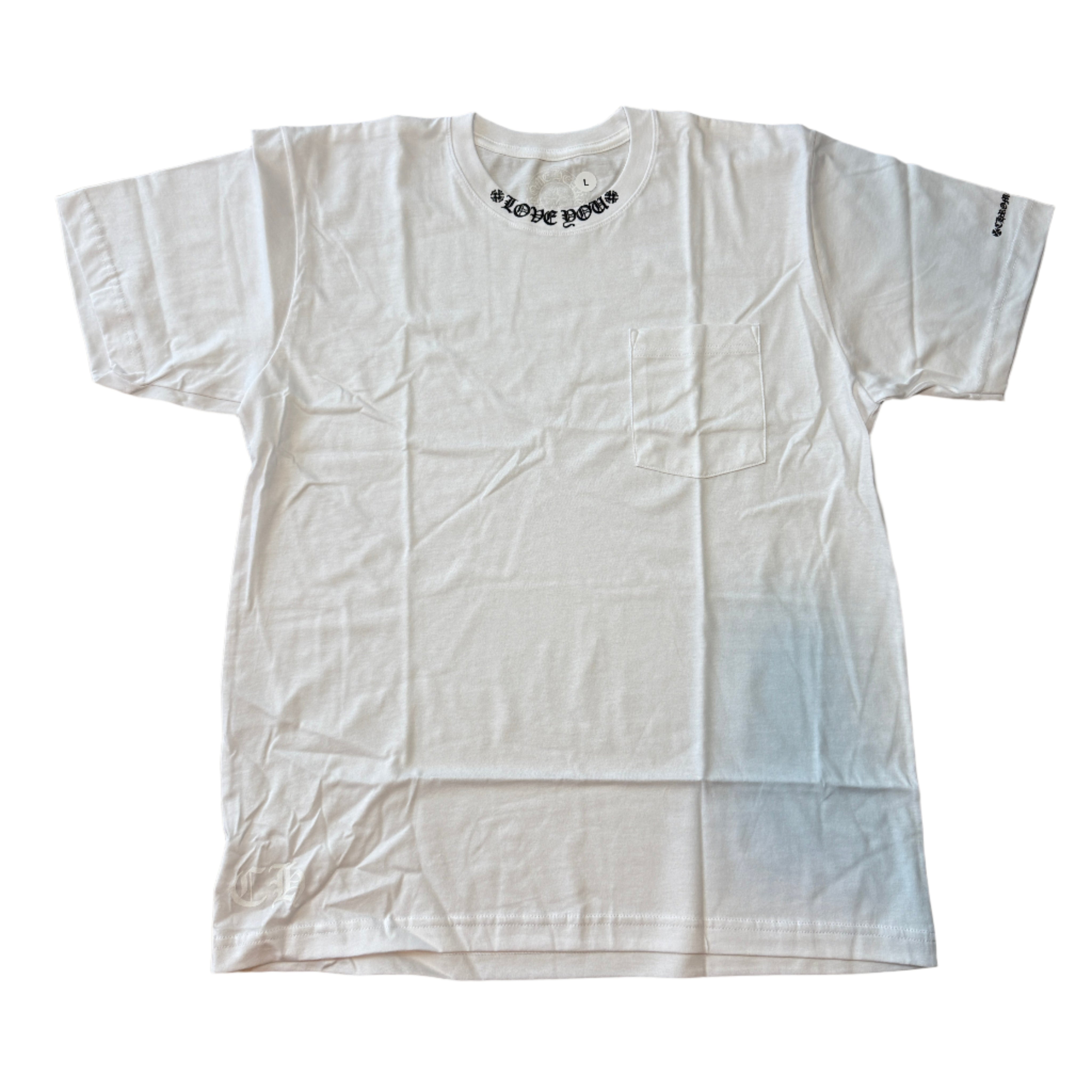Chrome Hearts 'Love You' Neck Logo T-Shirt White