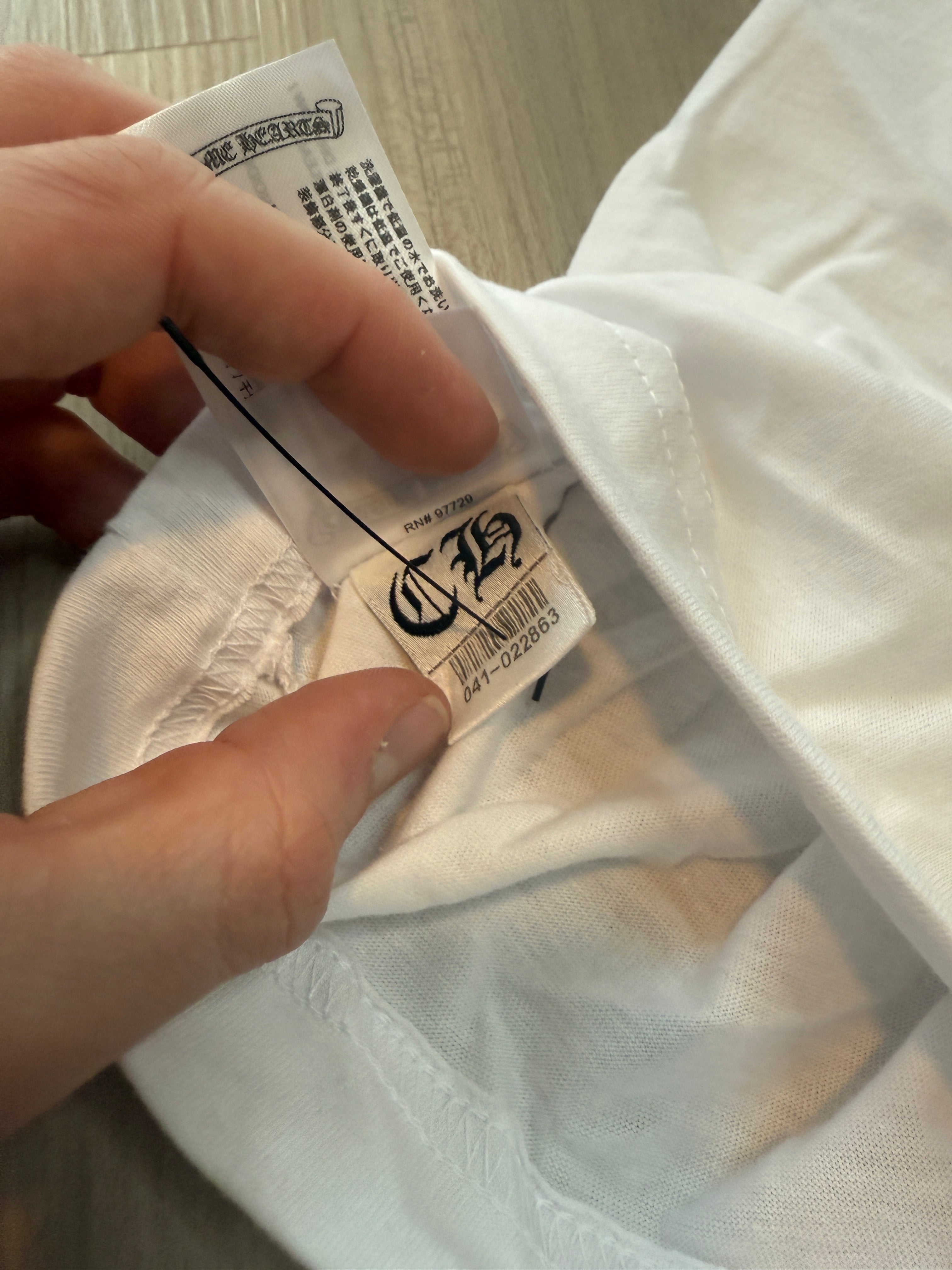 Chrome Hearts 'Love You' Neck Logo T-Shirt White