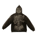 Felpa con zip completa Cactus Jack x Fragment con Graffiti di Scheletro Redux (ComplexCon)