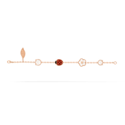 Van Cleef & Arpels Lucky Spring bracelet, 5 motifs 18K rose gold, Carnelian, Mother-of-pearl, Onyx