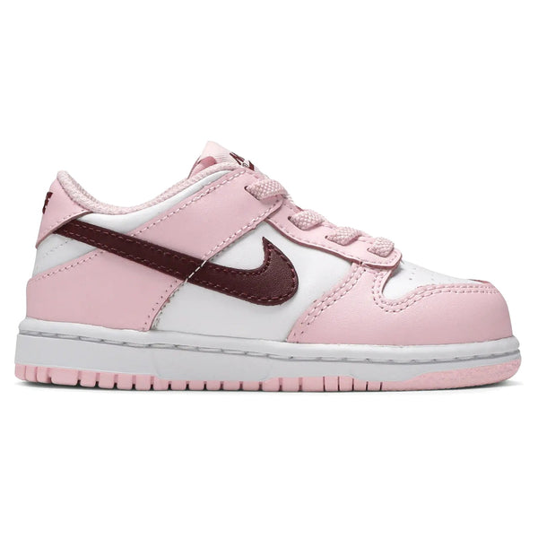 Nike Dunk Low Pink Foam Red White (Toddler) sneakers — style CW1589-601 — photo 1 of 5