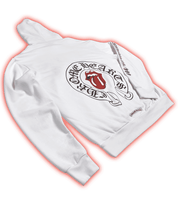 Chrome Hearts Rolling Stone Website Hoodie White - Supra Sneakers