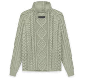 Fear of God Essentials Cable Knit Turtleneck Seafoam - Supra Sneakers