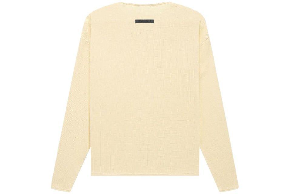Fear of god Essentials Thermal Henley Long Sleeve Tee Cream - Supra Sneakers