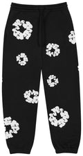 Denim Tears Pantaloni da jogging The Cotton Wreath Neri