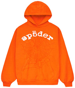 Sp5der Legacy Web Felpa con cappuccio Arancione