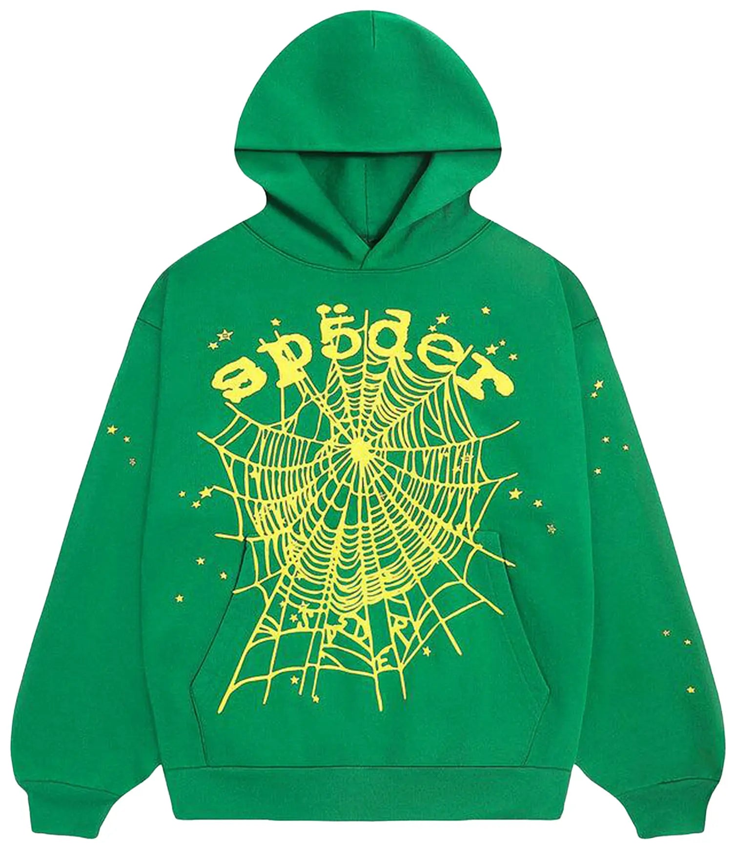 Sp5der Star OG Web v2 Hoodie Slime Green